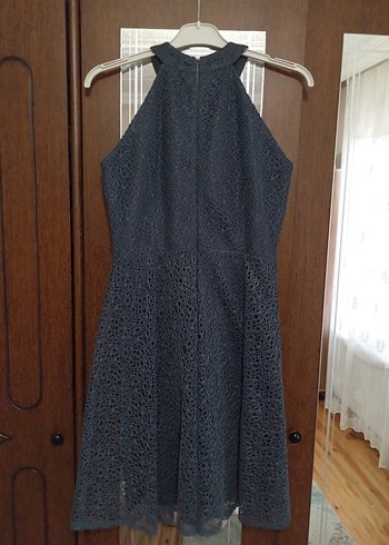 Gri abiye elbise bir kez giyildi çok iyi durumda - Görsel 2