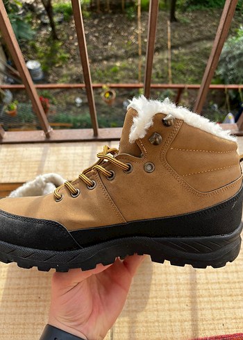 Kürklü Erkek Kahverengi Süet Outdoor Bot - Görsel 3