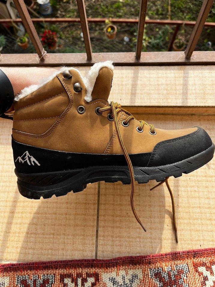 Kürklü Erkek Kahverengi Süet Outdoor Bot - Görsel 2