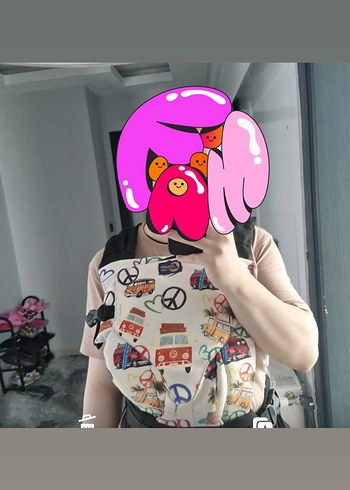 Diğer Renkli Desenli Bebek Kanguru