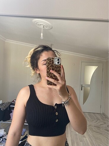 Siyah Crop top