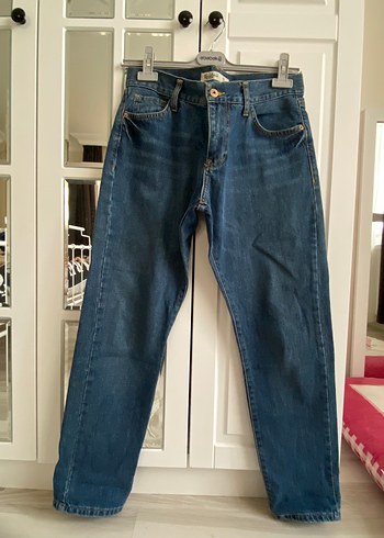 Vintage düşük bel Denim Pantolon