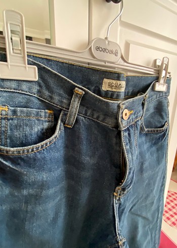 Diğer Vintage düşük bel Denim Pantolon