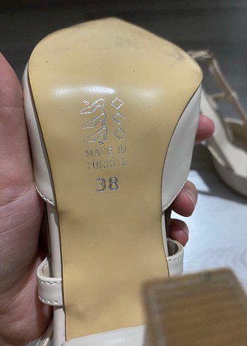 38 Beden ten rengi Renk Klasik Bej Stiletto Topuklu Kadın Ayakkabı