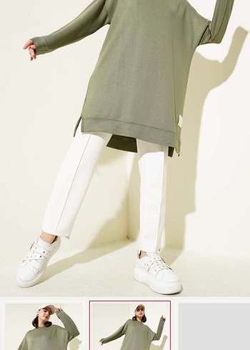 Loyşa haki armalı Kadın Tunik - Görsel 2