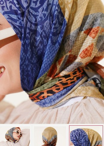 Bohem Tarzda Çok Renkli Dökümlü Kadın Başörtüsü - Görsel 4