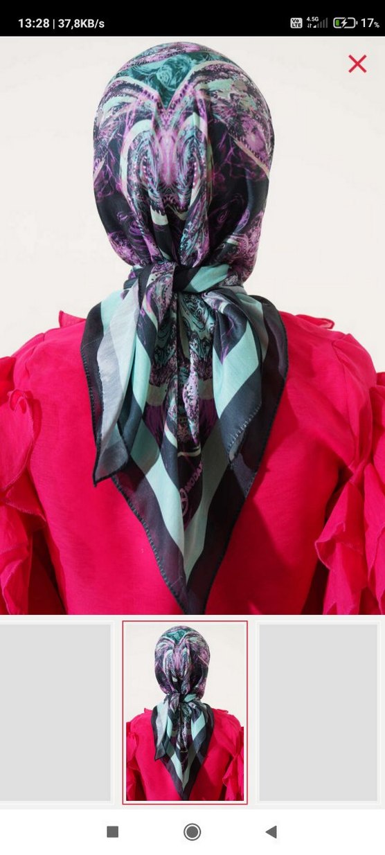 Bohem Tarzda Çok Renkli Dökümlü Kadın Başörtüsü - Görsel 2