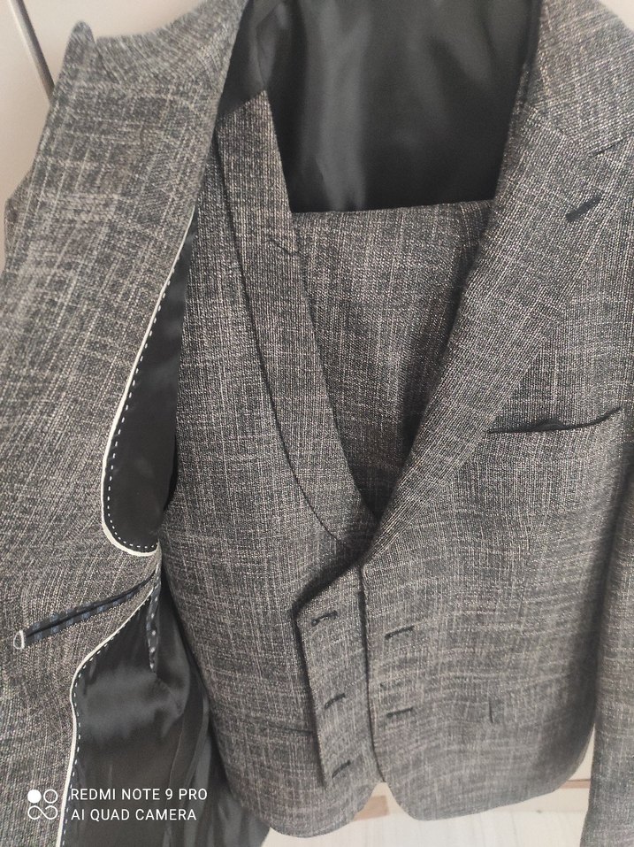 Gri Erkek Ofis Takım Elbise Ceket - Görsel 4