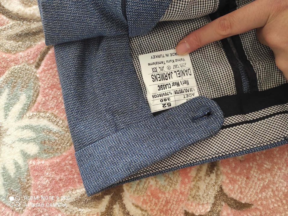 mavi tonlarında Erkek Takım Elbise, Regular Fit, Modern Klasik - Görsel 3