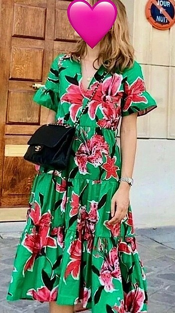 Zara Çiçek Desenli Elbise
