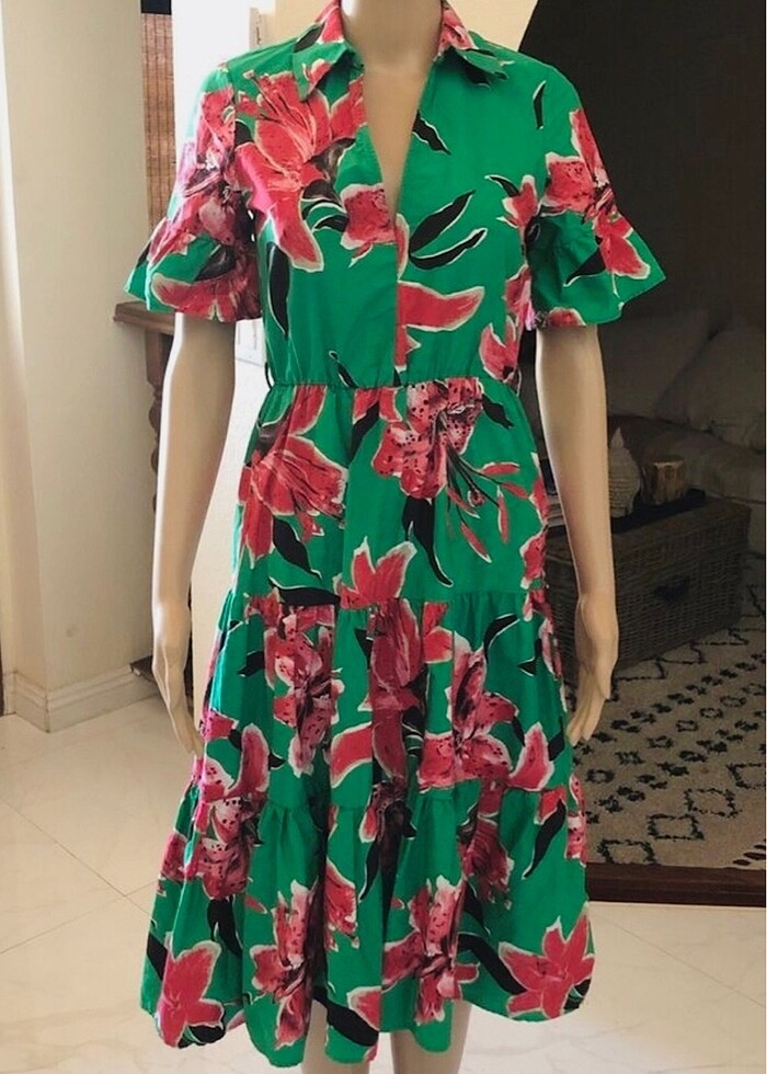 Zara Çiçek Desenli Elbise - Görsel 2