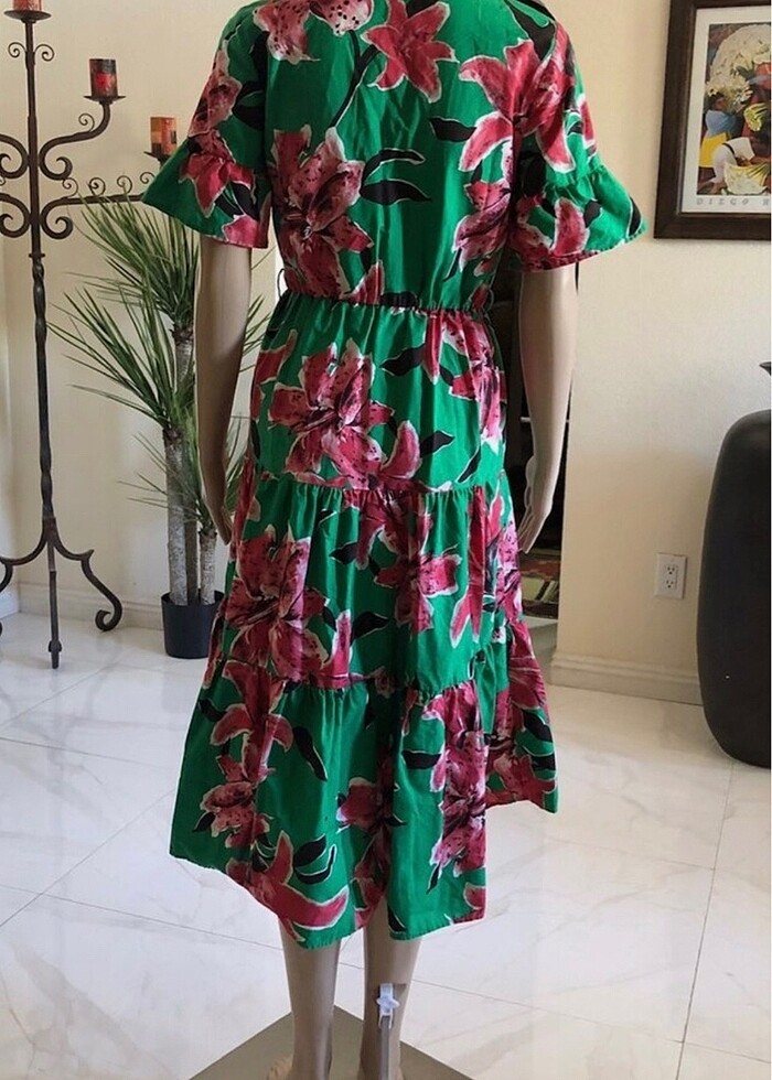 Zara Çiçek Desenli Elbise - Görsel 3