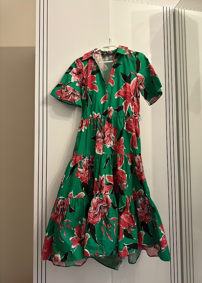 Zara Çiçek Desenli Elbise - Görsel 5