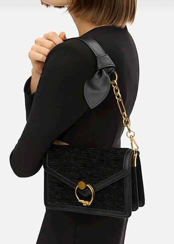 İpekyol Dokulu Siyah Kadın Çanta - Görsel 2