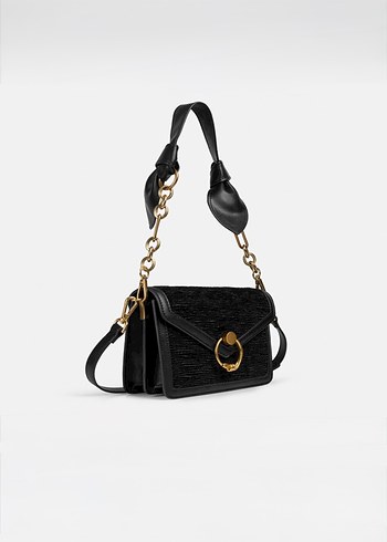 İpekyol Dokulu Siyah Kadın Çanta - Görsel 3