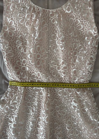 İşleme Detaylı Kısa Elbise - Görsel 8