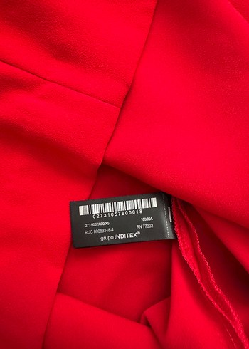 Zara Kısa Kırmızı Pelerin Elbise - Görsel 10