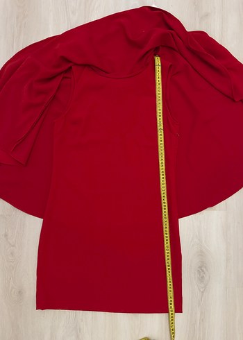 Kırmızı Pelerin Kısa Zara  Elbise - Görsel 13