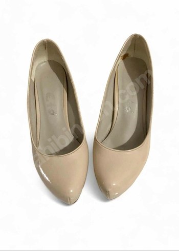 Bej platform Topuklu Kadın Ayakkabı - Görsel 2