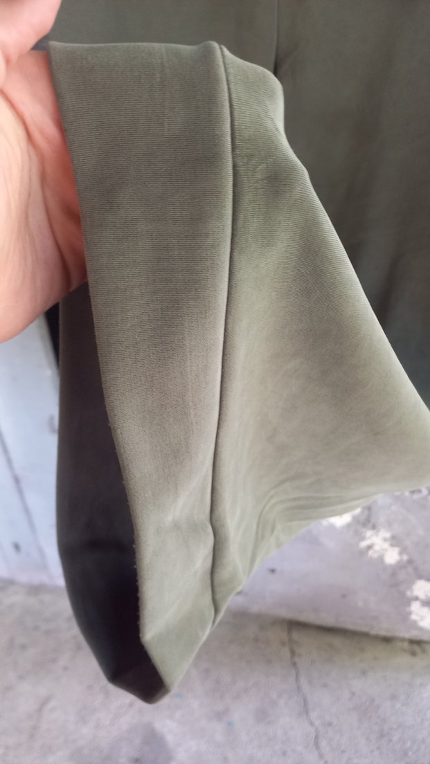 Salaş Kesim Haki Rahat Kumaş Pantolon - Görsel 3