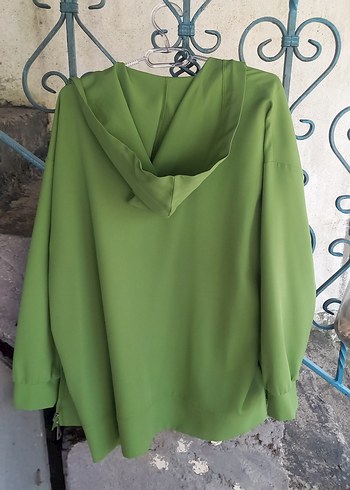 Yeşil Fermuarlı Rahat Kesim ceketli takım - Görsel 2