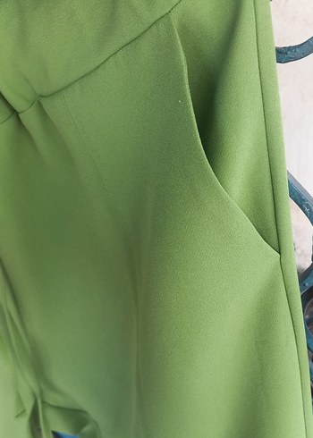 Yeşil Fermuarlı Rahat Kesim ceketli takım - Görsel 6
