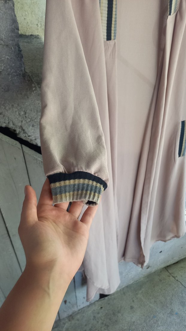 Bej Uzun Salaş Kadın Ceket - Görsel 4