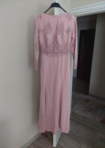 Pembe Nakışlı abiye - Görsel 5