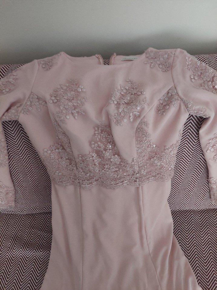 Pembe Nakışlı abiye - Görsel 2