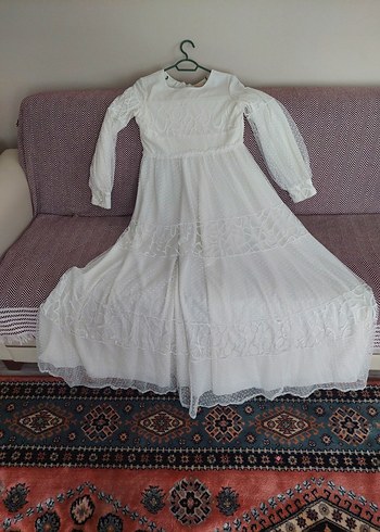 Beyaz Fermuarlı elbise - Görsel 6