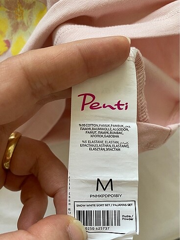 m Beden pembe Renk Penti princess yazlık pijama takımı