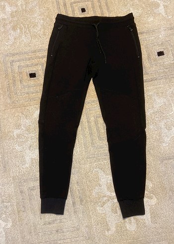 Zara Siyah Fermuarlı Erkek Jogger Pantolon