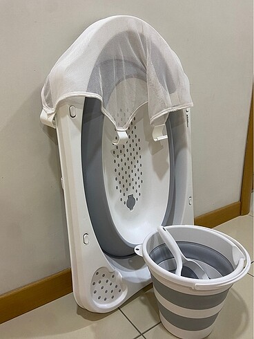  Beden gri Renk Bebek banyo seti
