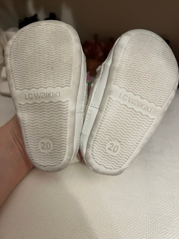 Kız Bebek Beyaz Dantel İlk Adım Ayakkabısı - Görsel 3