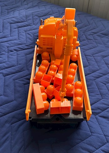 Turuncu Renkli Oyuncak Vinç Kamyonu - Görsel 6