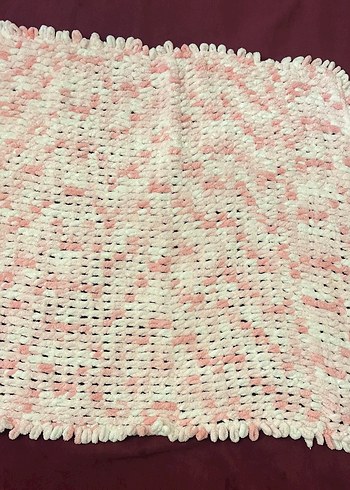 Pembe Örgü Bebek Battaniyesi - Görsel 2