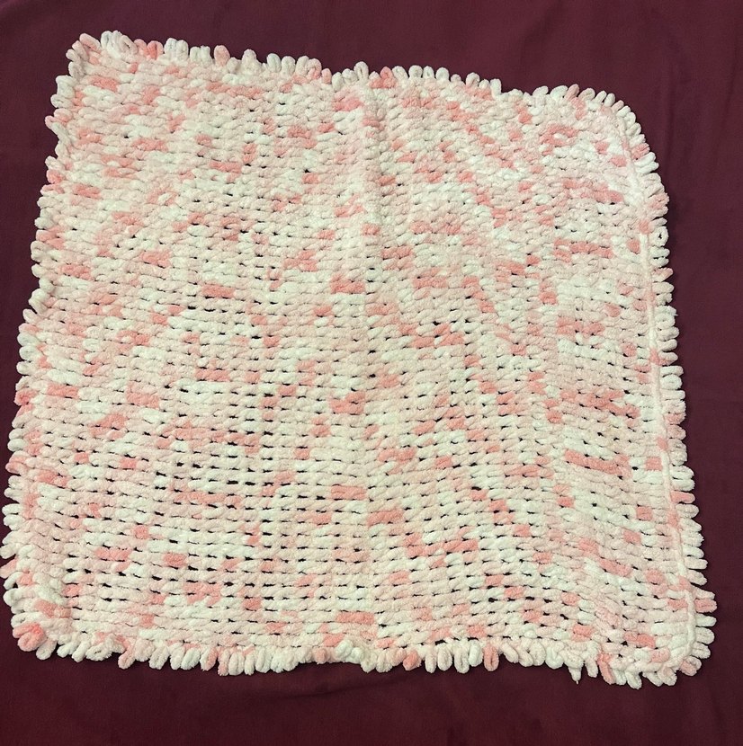 Pembe Örgü Bebek Battaniyesi - Görsel 2