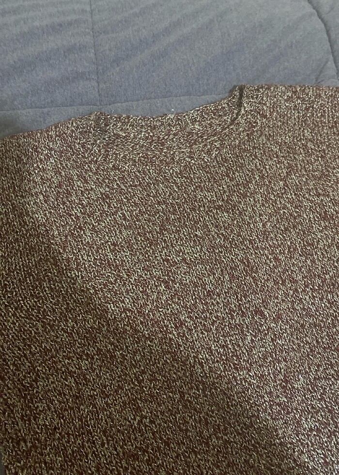 Simli örme bluz - Görsel 3