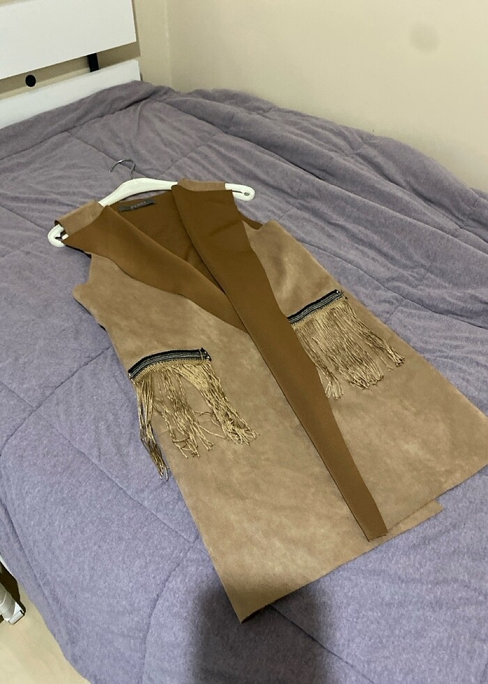 Süet yelek - Görsel 3