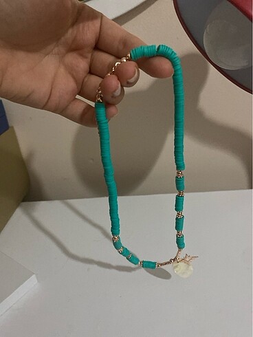 Turkuaz sedefli kolye - Görsel 2