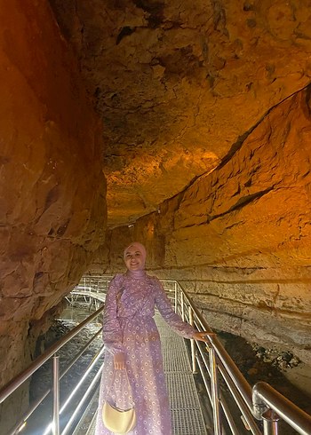 Mor Uzun Kol Uzun Elbise - Görsel 12