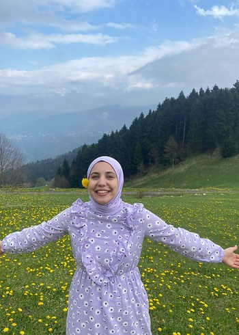 Mor Uzun Kol Uzun Elbise - Görsel 3