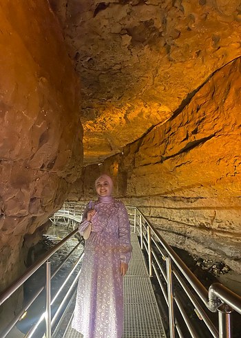 Mor Uzun Kol Uzun Elbise - Görsel 9