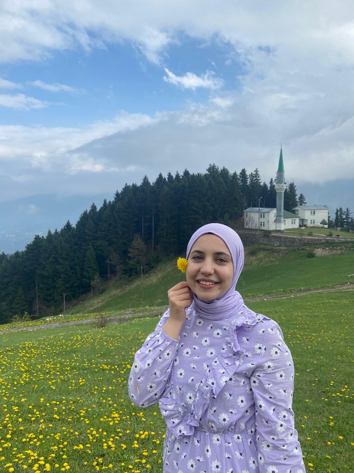 Mor Uzun Kol Uzun Elbise - Görsel 5