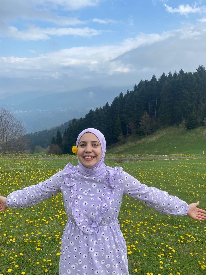 Mor Uzun Kol Uzun Elbise - Görsel 3