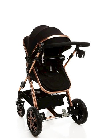 Siyah Bebek Arabası ve Oto Koltuğu Seti - Görsel 2