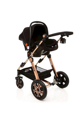 Siyah Bebek Arabası ve Oto Koltuğu Seti - Görsel 4