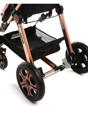 Siyah Bebek Arabası ve Oto Koltuğu Seti - Görsel 3