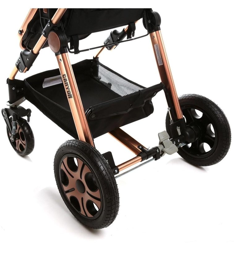 Siyah Bebek Arabası ve Oto Koltuğu Seti - Görsel 3