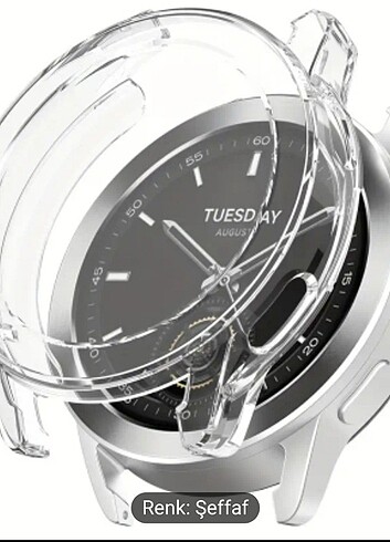 Xiomi Watch S3 Şeffaf Önü Kapalı Koruma Kılıf 